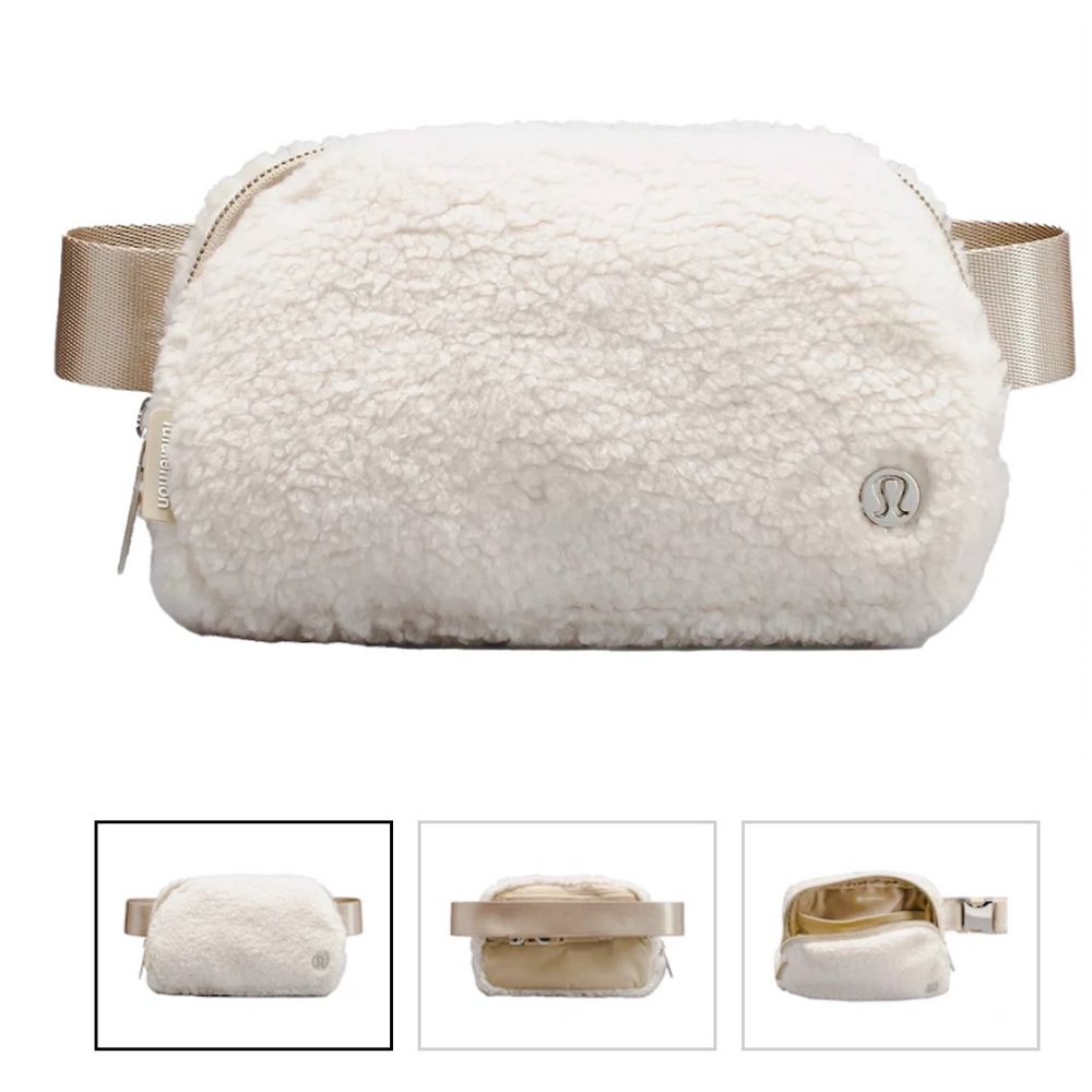 NWT- cream Sherpa lululemon belt bag